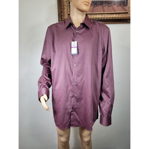 Perry Ellis Mens Shirt Size 2XLT Tall Button Up  Long Sleeve casual Slim Fit (32 - Picture 2 of 11